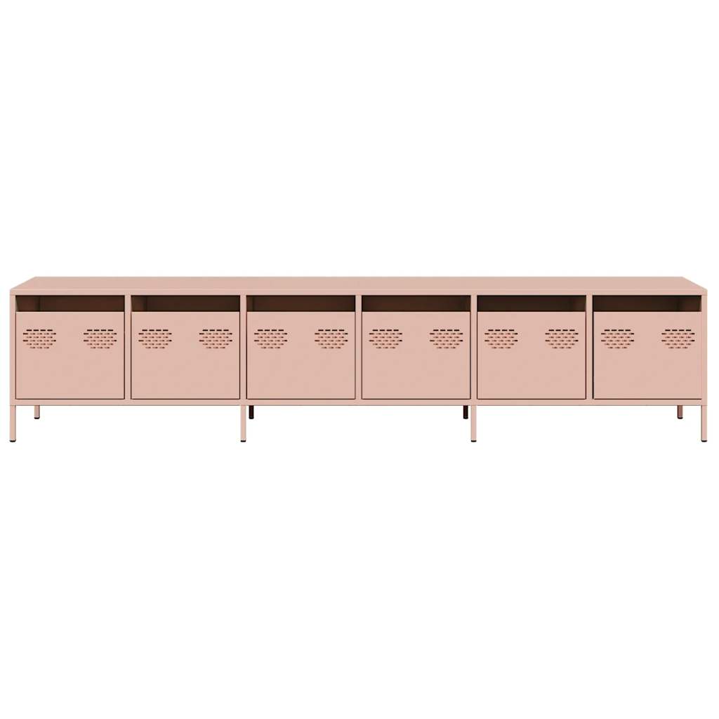 ντουλάπι τηλεόρασης  Ροζ 202x39x43,5 cm Ατσάλι ψυχρής έλασης