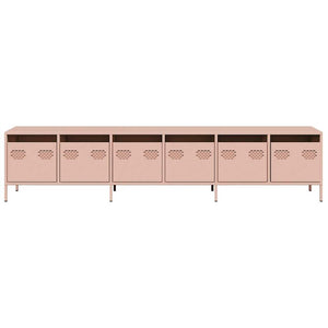 ντουλάπι τηλεόρασης  Ροζ 202x39x43,5 cm Ατσάλι ψυχρής έλασης
