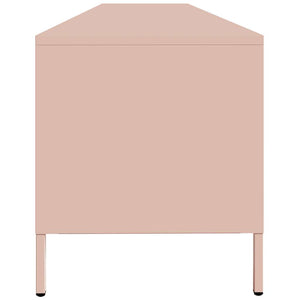 ντουλάπι τηλεόρασης  Ροζ 202x39x43,5 cm Ατσάλι ψυχρής έλασης