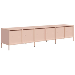ντουλάπι τηλεόρασης  Ροζ 202x39x43,5 cm Ατσάλι ψυχρής έλασης