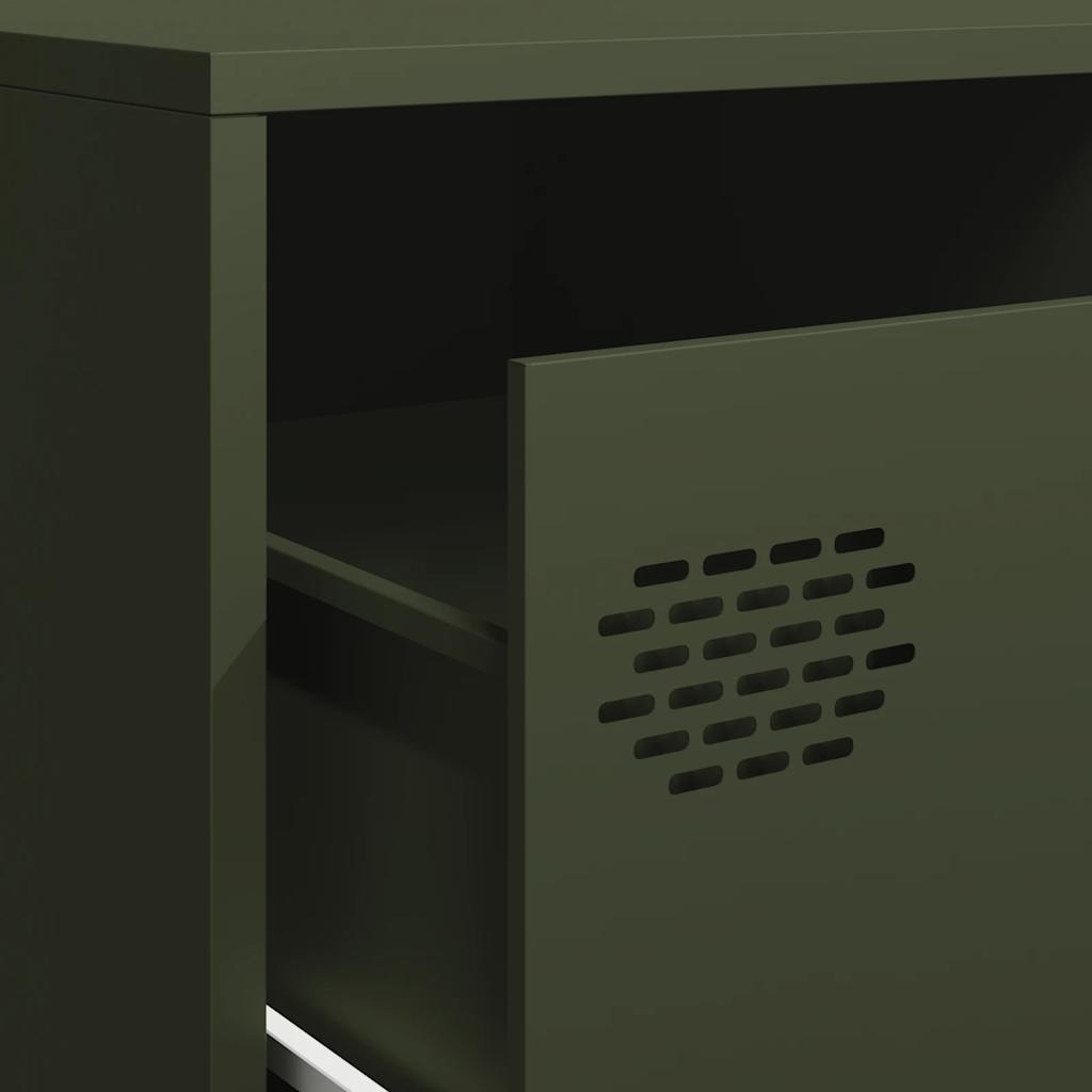 Έπιπλο Τηλεόρασης Λαδί 202x39x43,5 εκ. Ατσάλι Ψυχρής Έλασης