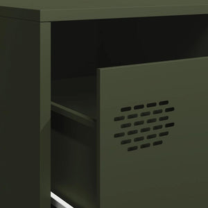 Έπιπλο Τηλεόρασης Λαδί 202x39x43,5 εκ. Ατσάλι Ψυχρής Έλασης