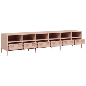 ντουλάπι τηλεόρασης  Ροζ 202x39x43,5 cm Ατσάλι ψυχρής έλασης