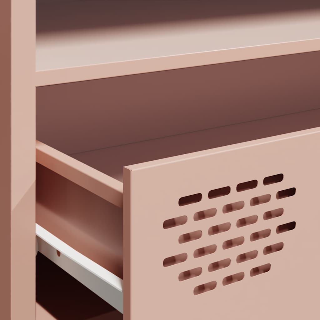ντουλάπι τηλεόρασης  Ροζ 202x39x43,5 cm Ατσάλι ψυχρής έλασης