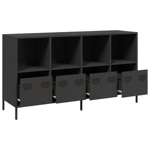 Ντουλάπι Μαύρο 135x39x73,5 εκ. από Χάλυβα Ψυχρής Έλασης