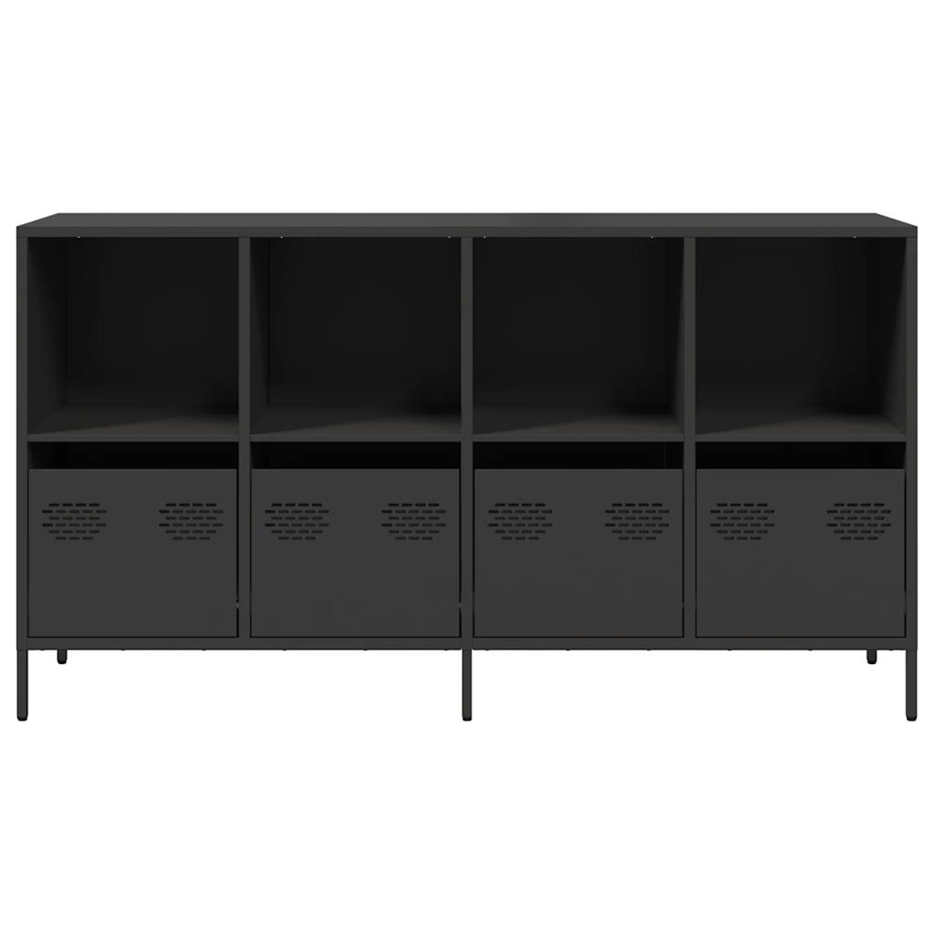 Ντουλάπι Μαύρο 135x39x73,5 εκ. από Χάλυβα Ψυχρής Έλασης