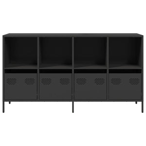 Ντουλάπι Μαύρο 135x39x73,5 εκ. από Χάλυβα Ψυχρής Έλασης
