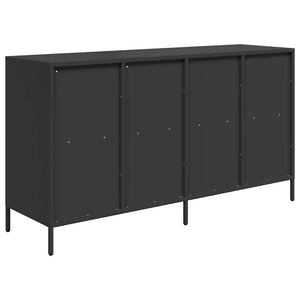 Ντουλάπι Μαύρο 135x39x73,5 εκ. από Χάλυβα Ψυχρής Έλασης