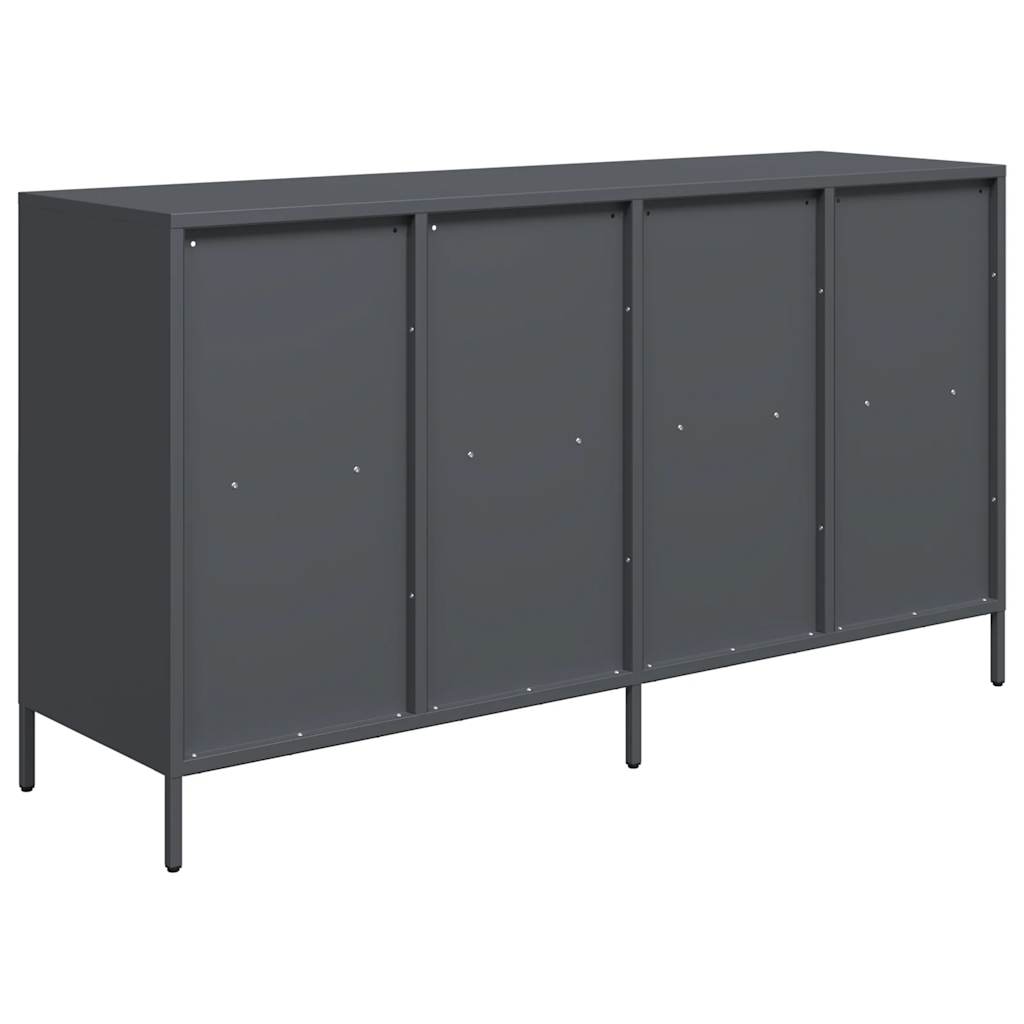 Ντουλάπι Ανθρακί 135x39x73,5 εκ. από Χάλυβα Ψυχρής Έλασης - Pakobazaar