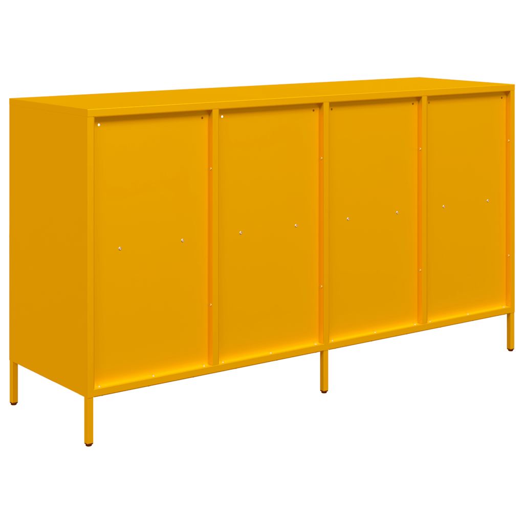 Sideboard Μουστάρδα κίτρινη 135x39x73,5 cm Ψυχρής έλασης χάλυβα