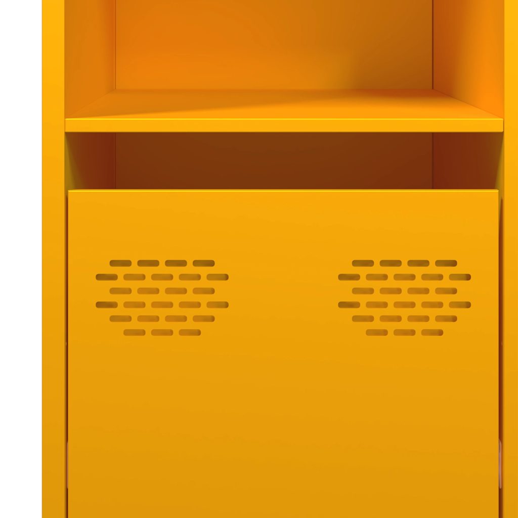Sideboard Μουστάρδα κίτρινη 135x39x73,5 cm Ψυχρής έλασης χάλυβα