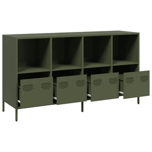 Sideboard Ελαιοπράσινο 135x39x73,5 cm Ατσάλι ψυχρής έλασης