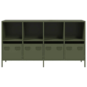 Sideboard Ελαιοπράσινο 135x39x73,5 cm Ατσάλι ψυχρής έλασης