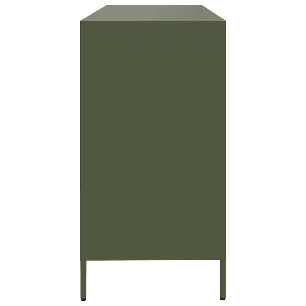 Sideboard Ελαιοπράσινο 135x39x73,5 cm Ατσάλι ψυχρής έλασης