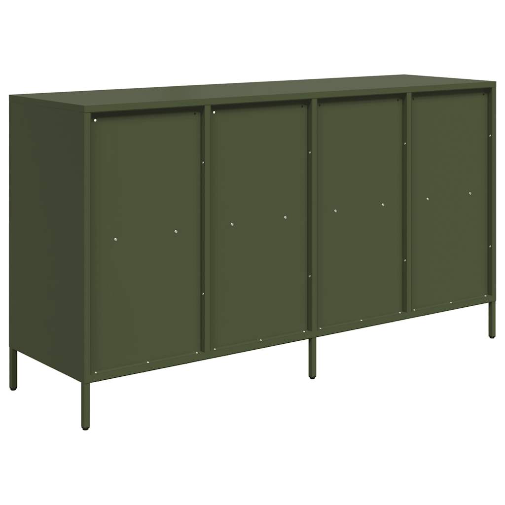 Sideboard Ελαιοπράσινο 135x39x73,5 cm Ατσάλι ψυχρής έλασης