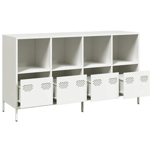 Sideboard Λευκό 135x39x73,5 cm Ατσάλι ψυχρής έλασης