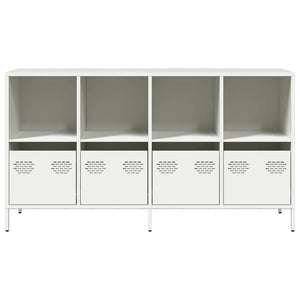 Sideboard Λευκό 135x39x73,5 cm Ατσάλι ψυχρής έλασης