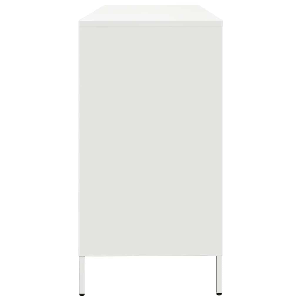 Sideboard Λευκό 135x39x73,5 cm Ατσάλι ψυχρής έλασης