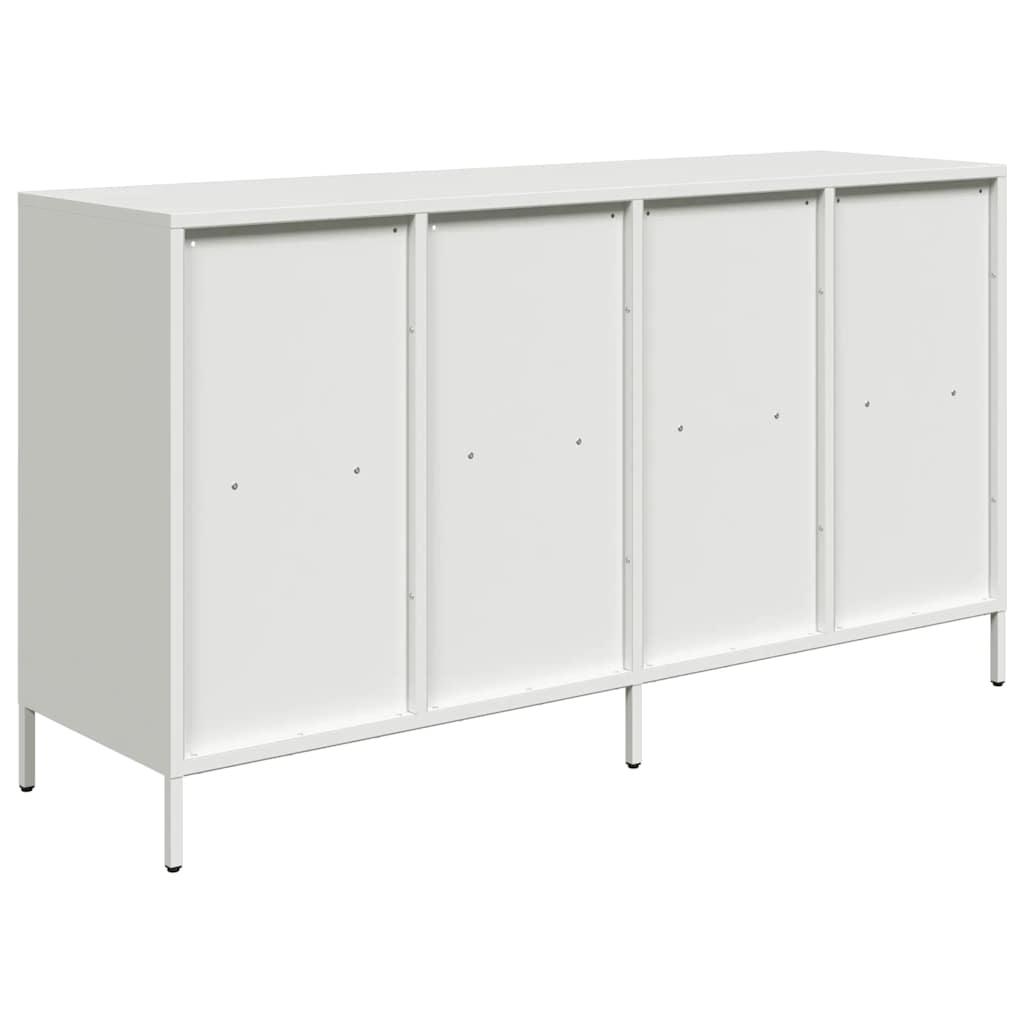Sideboard Λευκό 135x39x73,5 cm Ατσάλι ψυχρής έλασης
