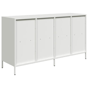 Sideboard Λευκό 135x39x73,5 cm Ατσάλι ψυχρής έλασης