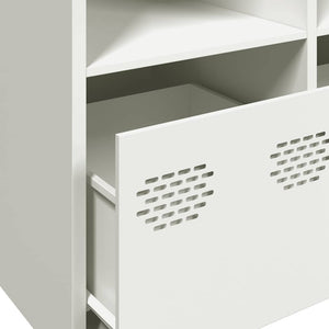 Sideboard Λευκό 135x39x73,5 cm Ατσάλι ψυχρής έλασης