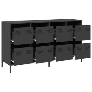 Ντουλάπι Μαύρο 135x39x73,5 εκ. από Χάλυβα Ψυχρής Έλασης