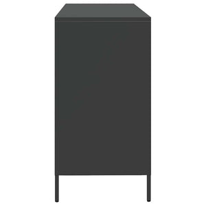 Ντουλάπι Μαύρο 135x39x73,5 εκ. από Χάλυβα Ψυχρής Έλασης