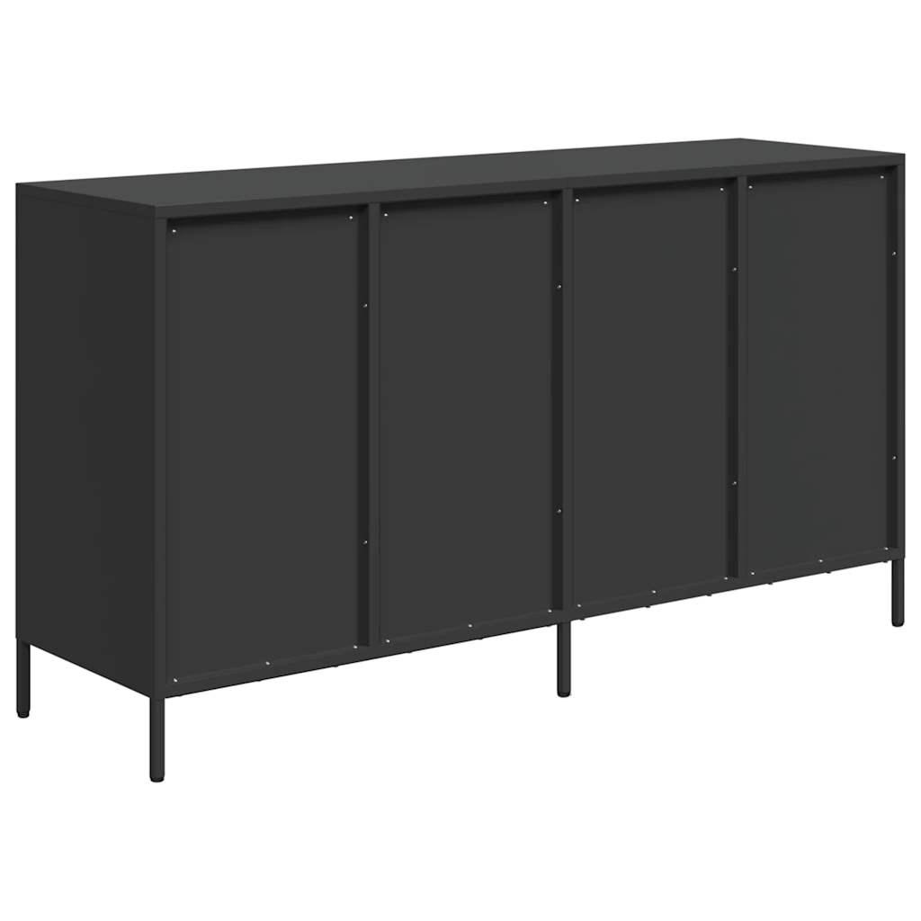 Ντουλάπι Μαύρο 135x39x73,5 εκ. από Χάλυβα Ψυχρής Έλασης
