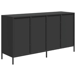 Ντουλάπι Μαύρο 135x39x73,5 εκ. από Χάλυβα Ψυχρής Έλασης