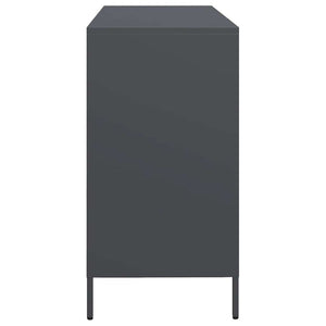 Ντουλάπι Ανθρακί 135x39x73,5 εκ. από Χάλυβα Ψυχρής Έλασης