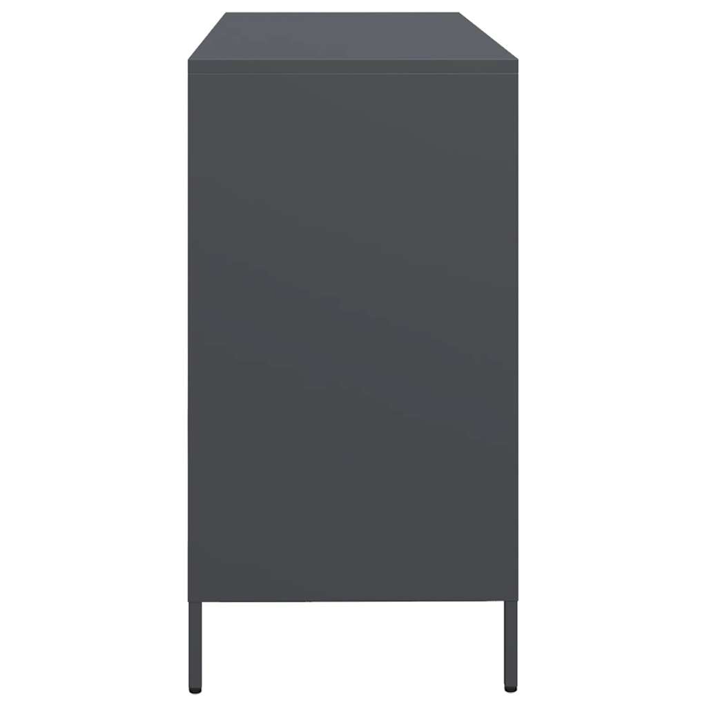 Ντουλάπι Ανθρακί 135x39x73,5 εκ. από Χάλυβα Ψυχρής Έλασης