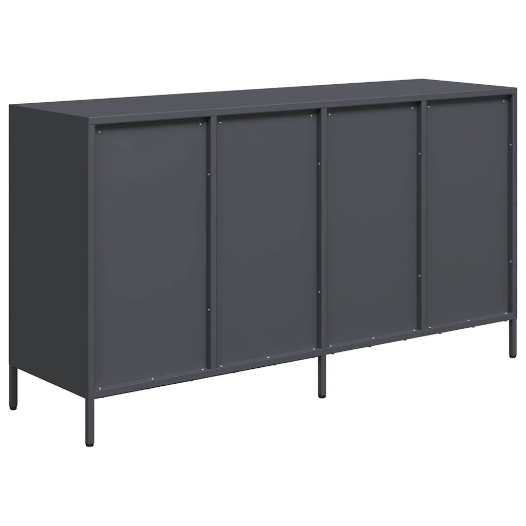Ντουλάπι Ανθρακί 135x39x73,5 εκ. από Χάλυβα Ψυχρής Έλασης