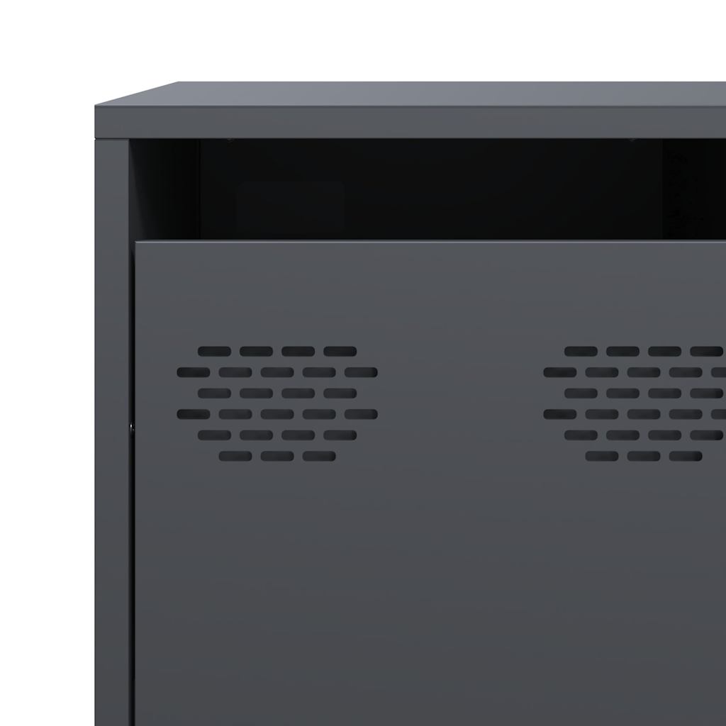 Ντουλάπι Ανθρακί 135x39x73,5 εκ. από Χάλυβα Ψυχρής Έλασης