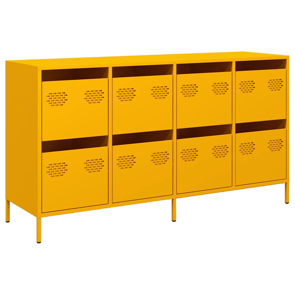 Sideboard Μουστάρδα κίτρινη 135x39x73,5 cm Ψυχρής έλασης χάλυβα - Pakobazaar