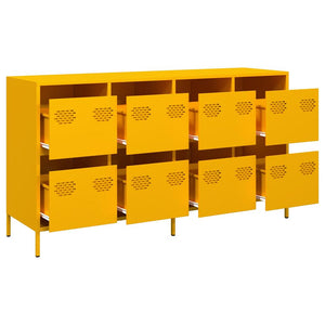 Sideboard Μουστάρδα κίτρινη 135x39x73,5 cm Ψυχρής έλασης χάλυβα