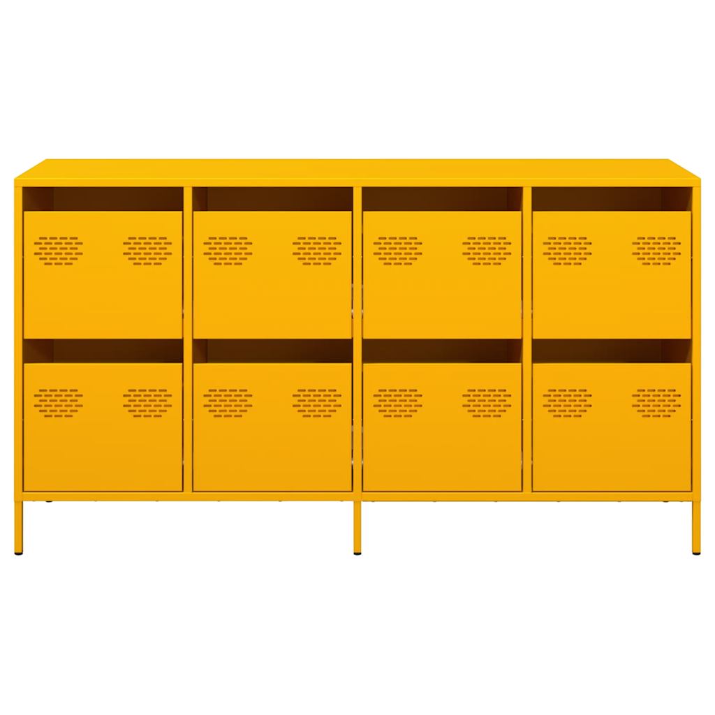 Sideboard Μουστάρδα κίτρινη 135x39x73,5 cm Ψυχρής έλασης χάλυβα - Pakobazaar