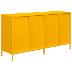 Sideboard Μουστάρδα κίτρινη 135x39x73,5 cm Ψυχρής έλασης χάλυβα