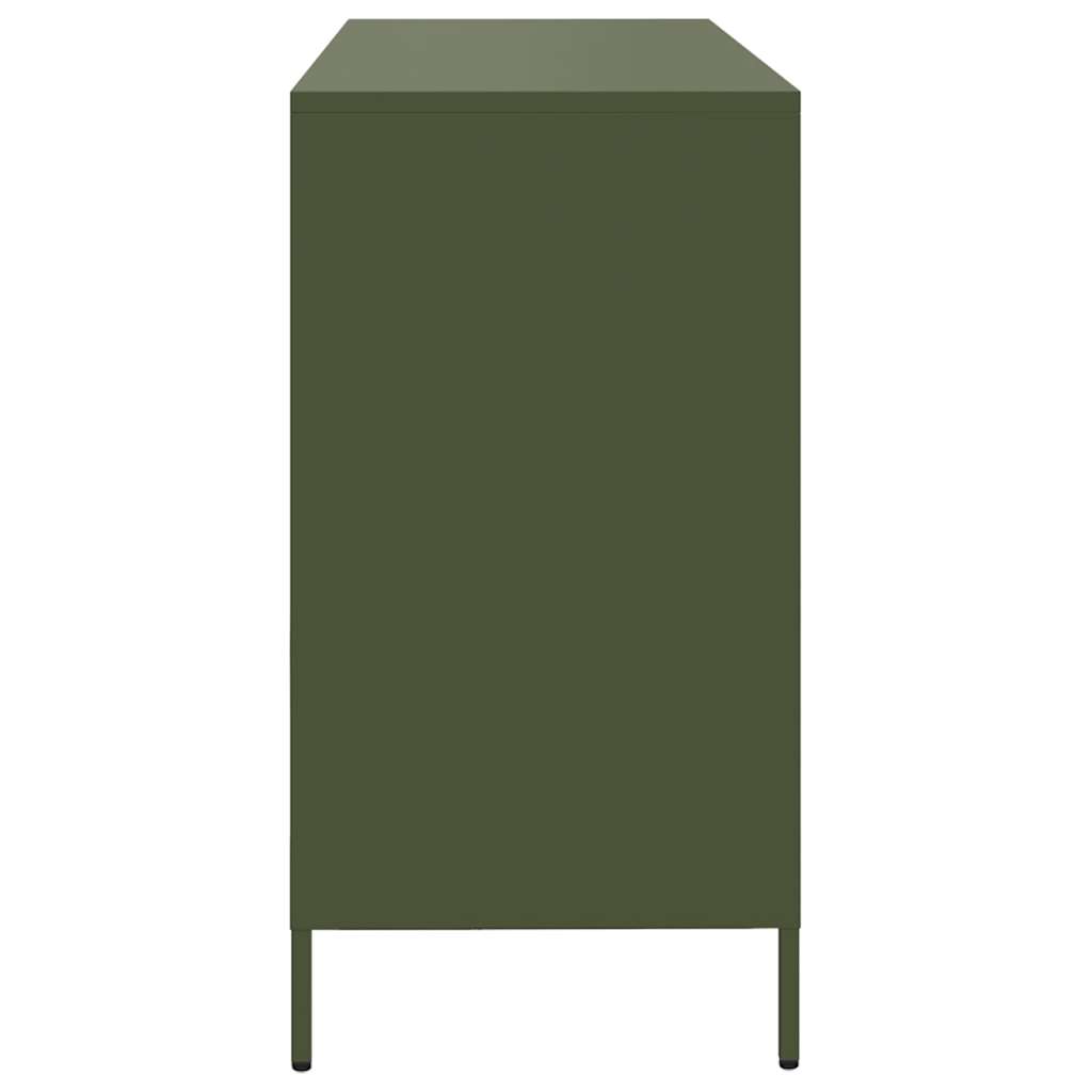 Sideboard Ελαιοπράσινο 135x39x73,5 cm Ατσάλι ψυχρής έλασης