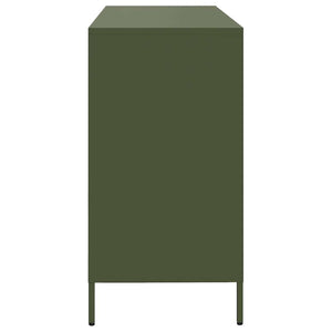 Sideboard Ελαιοπράσινο 135x39x73,5 cm Ατσάλι ψυχρής έλασης