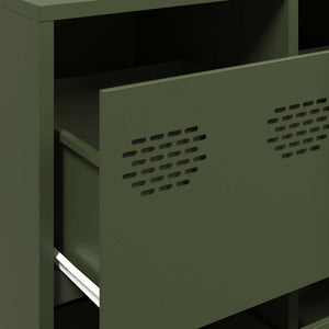 Sideboard Ελαιοπράσινο 135x39x73,5 cm Ατσάλι ψυχρής έλασης