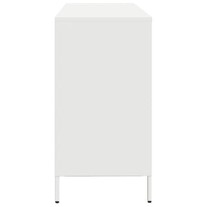 Sideboard Λευκό 135x39x73,5 cm Ατσάλι ψυχρής έλασης