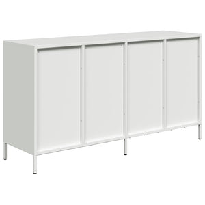 Sideboard Λευκό 135x39x73,5 cm Ατσάλι ψυχρής έλασης