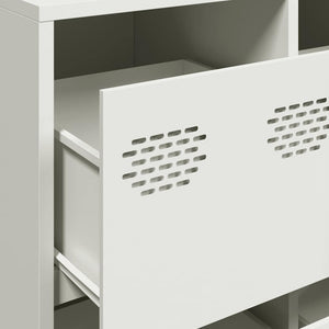 Sideboard Λευκό 135x39x73,5 cm Ατσάλι ψυχρής έλασης
