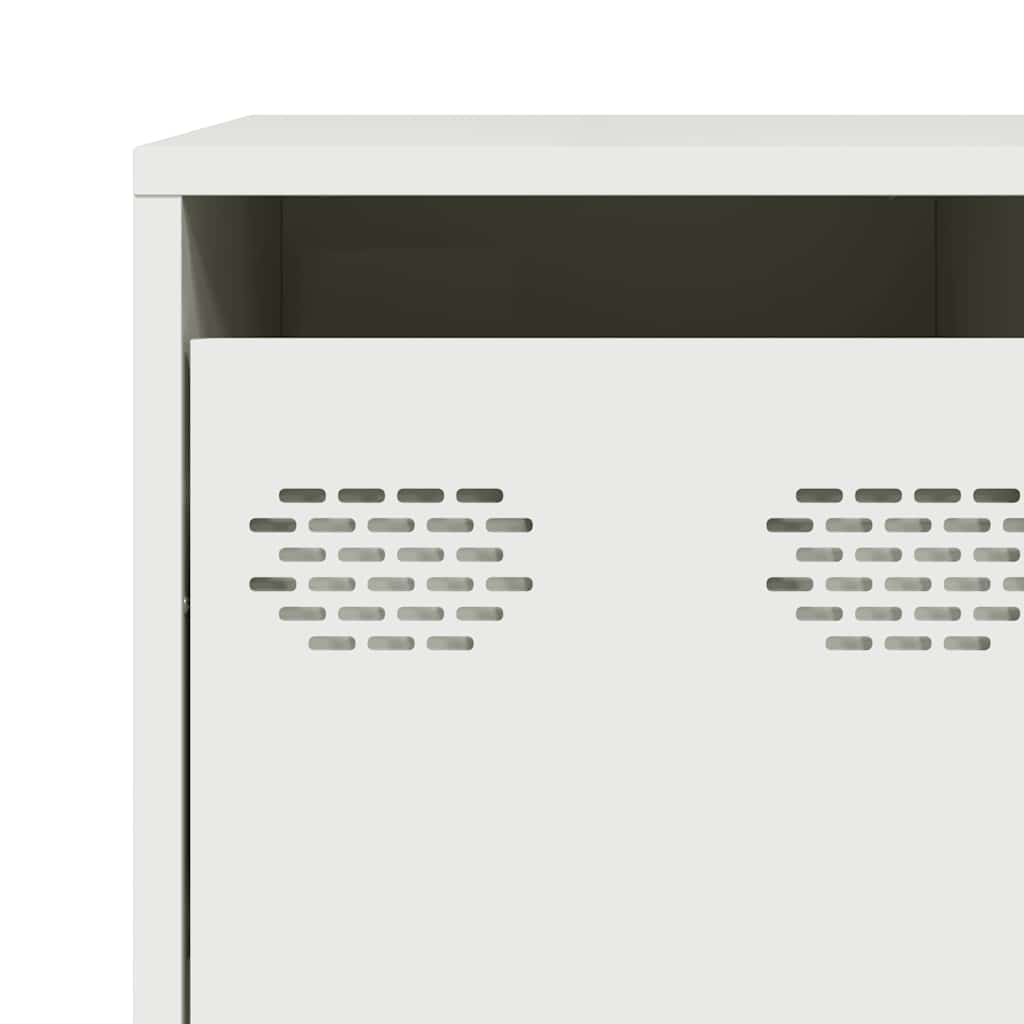 Sideboard Λευκό 135x39x73,5 cm Ατσάλι ψυχρής έλασης