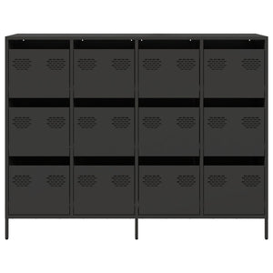 Ντουλάπι Μαύρο 135x39x103,5 εκ. από Χάλυβα Ψυχρής Έλασης