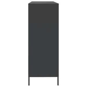 Ντουλάπι Μαύρο 135x39x103,5 εκ. από Χάλυβα Ψυχρής Έλασης