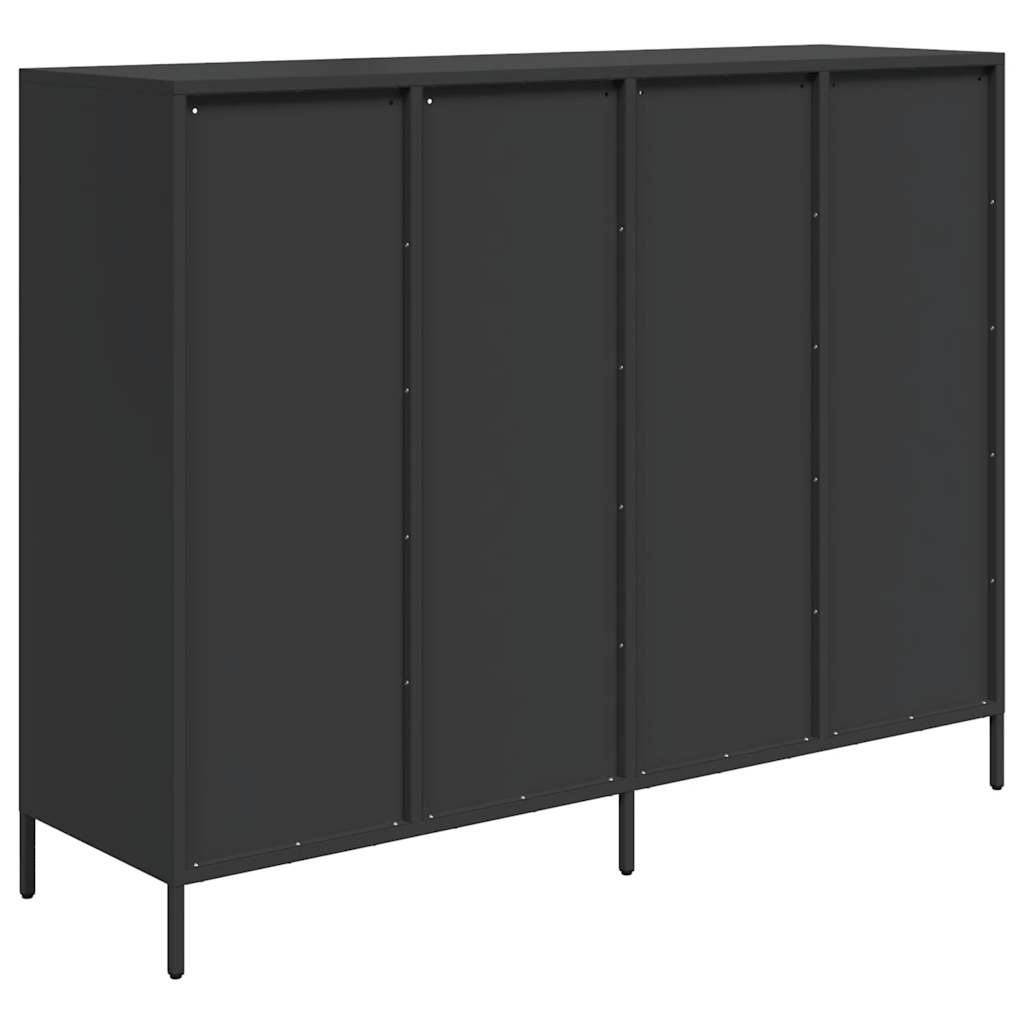 Ντουλάπι Μαύρο 135x39x103,5 εκ. από Χάλυβα Ψυχρής Έλασης