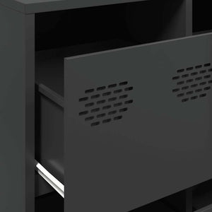 Ντουλάπι Μαύρο 135x39x103,5 εκ. από Χάλυβα Ψυχρής Έλασης