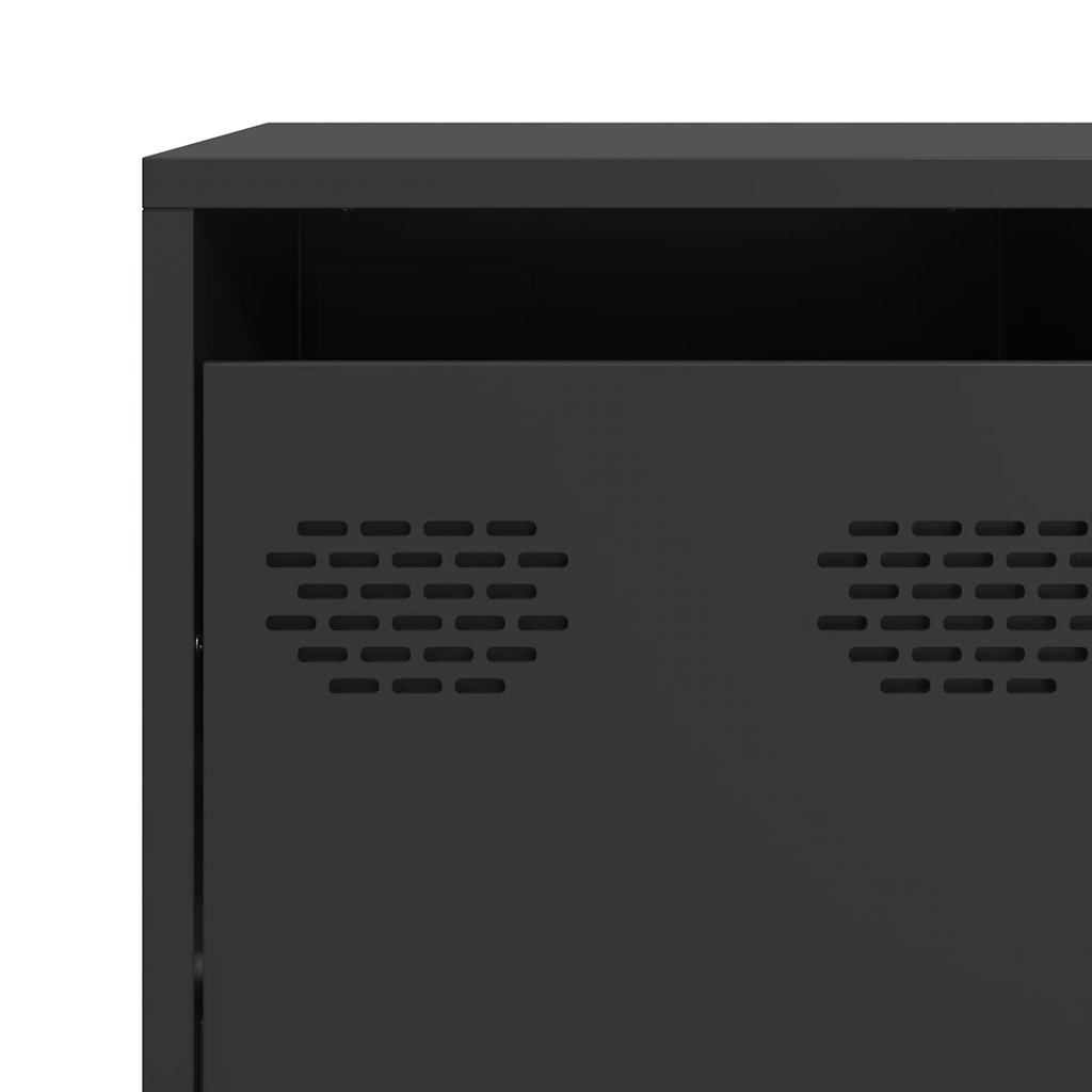 Ντουλάπι Μαύρο 135x39x103,5 εκ. από Χάλυβα Ψυχρής Έλασης