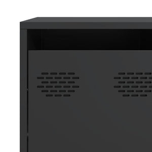 Ντουλάπι Μαύρο 135x39x103,5 εκ. από Χάλυβα Ψυχρής Έλασης